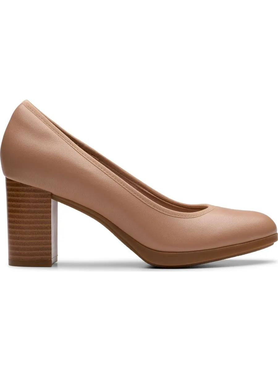 Слипоны женские Clarks Bayla Carly, кожаные — изображение 2 из 5, бежевый