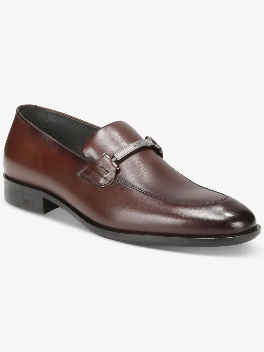 Мужские лоферы BOSS by Colby из итальянской кожи Hugo Boss — изображение 1 из 5, коричневый