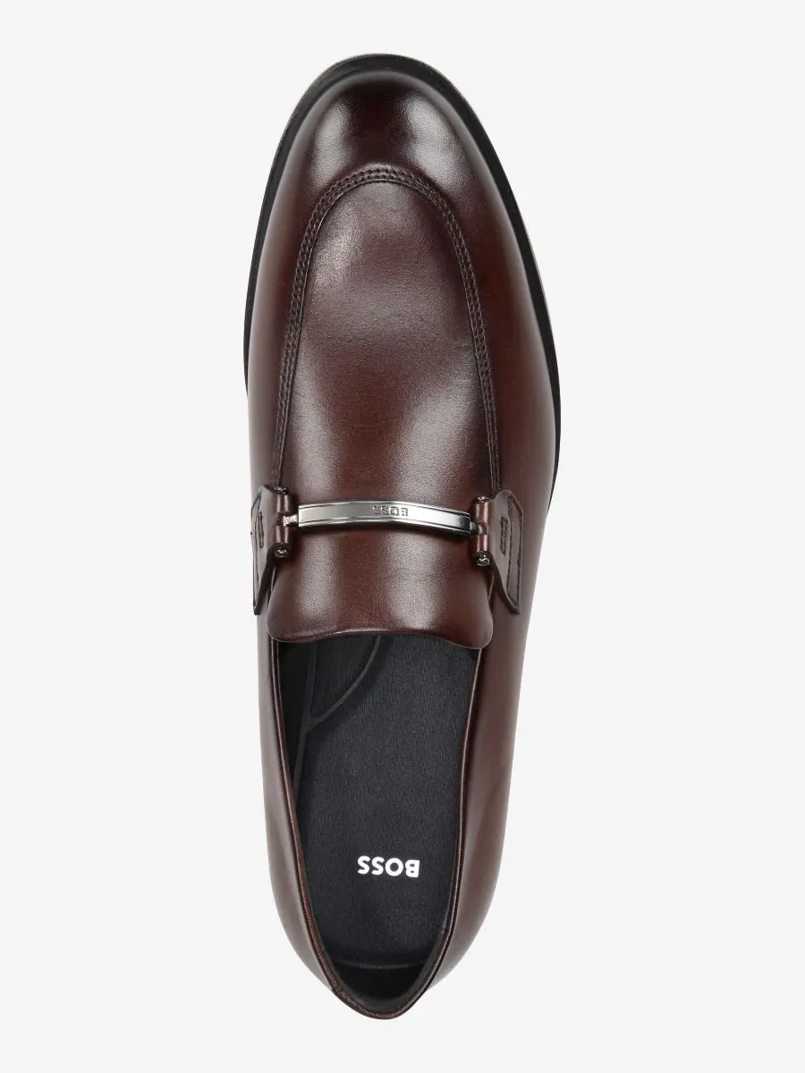 Мужские лоферы BOSS by Colby из итальянской кожи Hugo Boss — изображение 2 из 5, коричневый