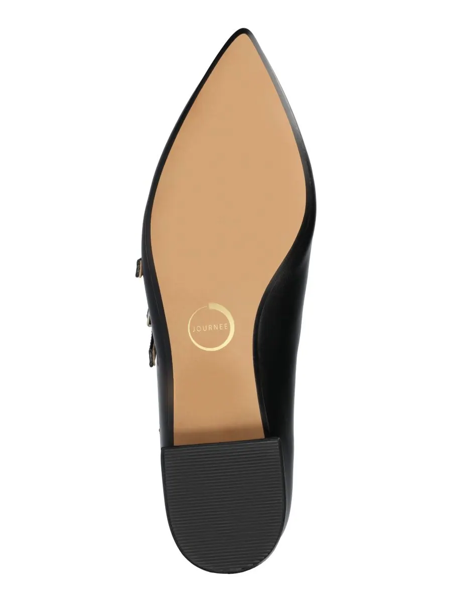 Женские балетки Gretel Strappy Mary Jane с острым носком Journee Collection — изображение 5 из 5, черный