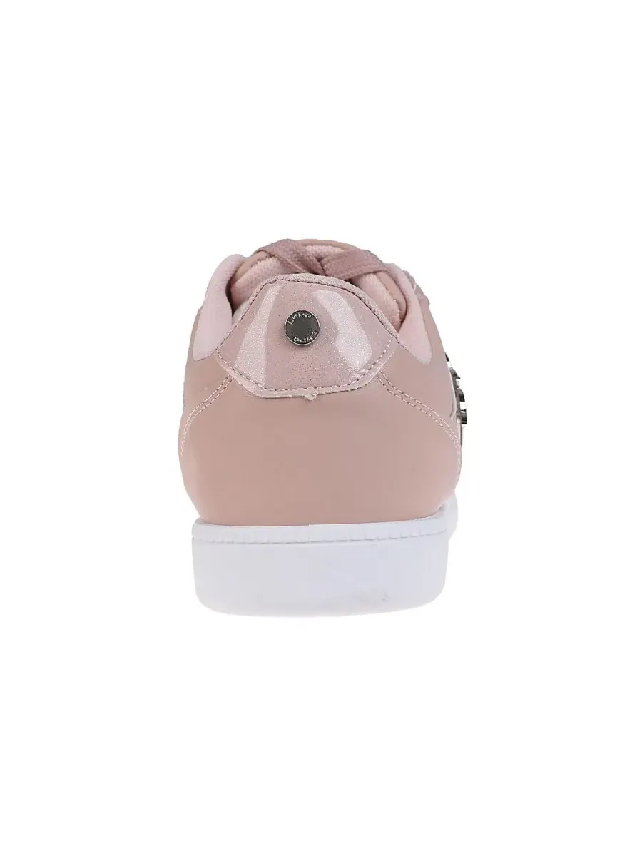 Модные женские кроссовки с блестками Bebe — изображение 3 из 6, пудровый розовый