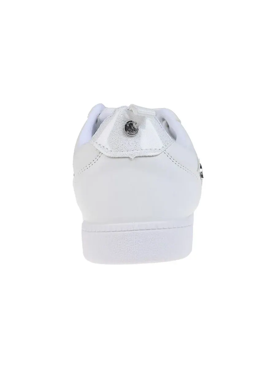 Модные женские кроссовки с блестками Bebe — изображение 3 из 6, серебряный