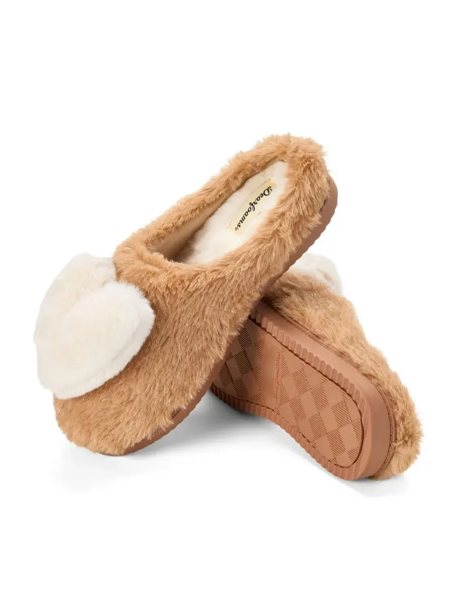 Женские сабо Rosie Furry Icon Dearfoams — изображение 4 из 4, бежевый