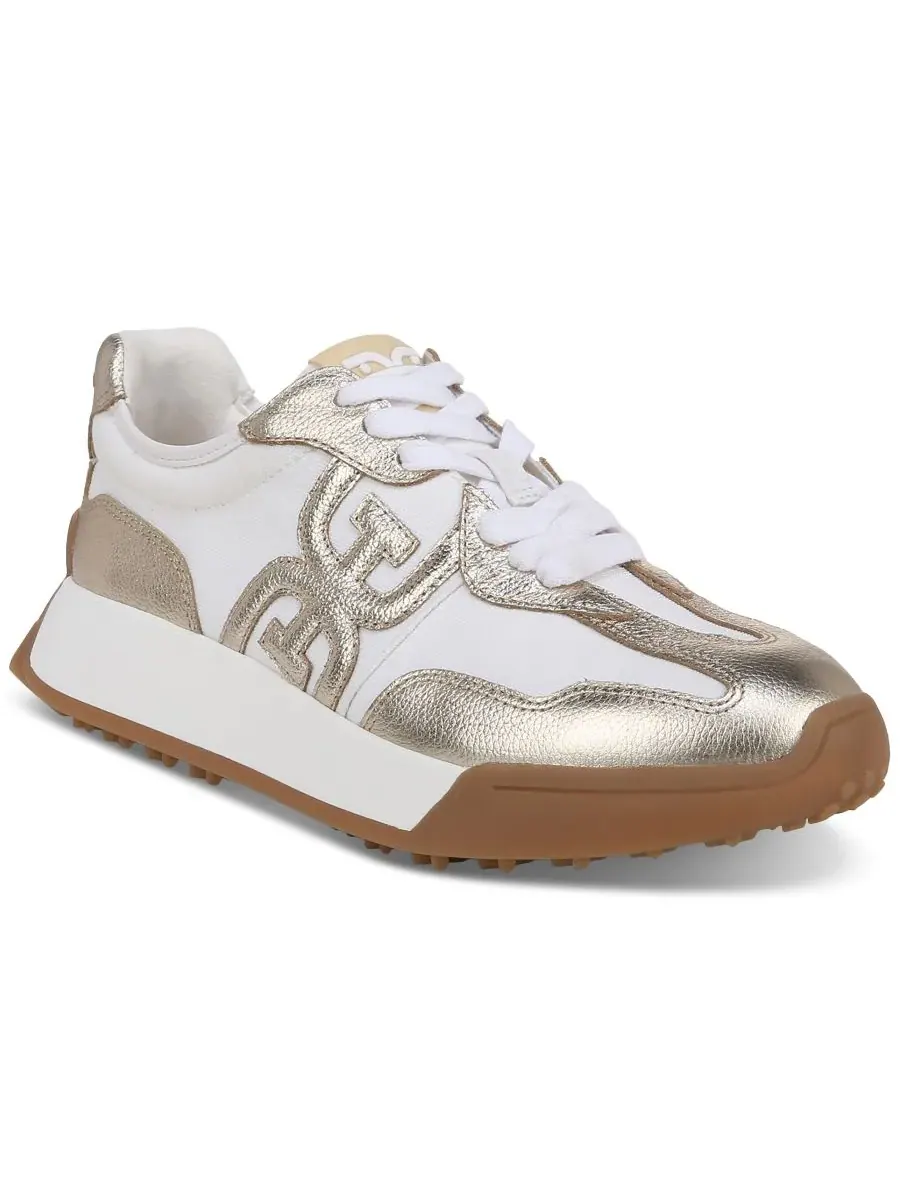 Женские кроссовки Langley Emblem на шнуровке Sam Edelman, off белый, molten золото — изображение 1 из 5, золотистый