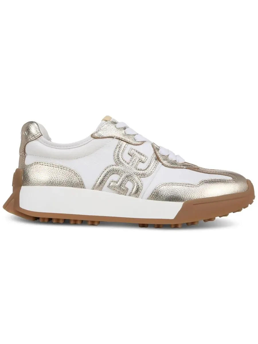 Женские кроссовки Langley Emblem на шнуровке Sam Edelman, off белый, molten золото — изображение 2 из 5, золотистый