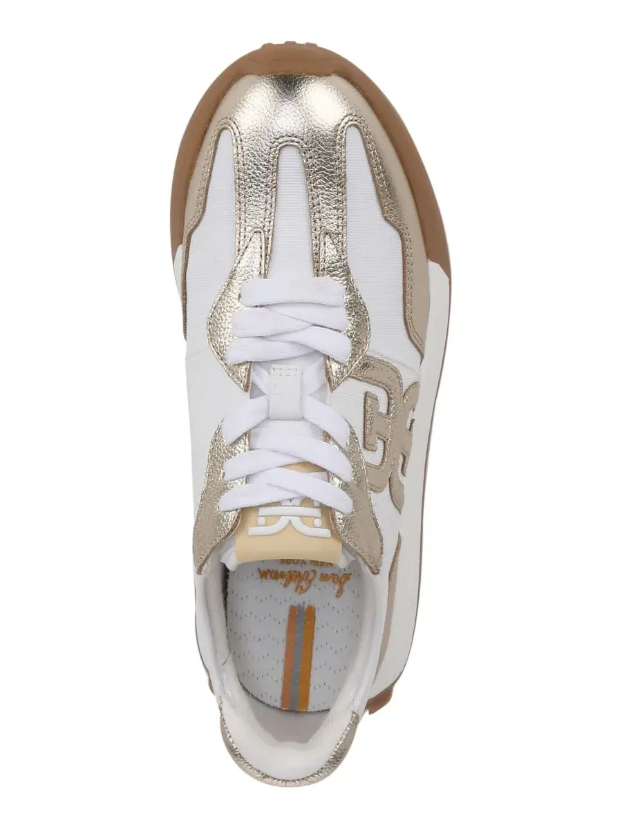 Женские кроссовки Langley Emblem на шнуровке Sam Edelman, off белый, molten золото — изображение 4 из 5, золотистый