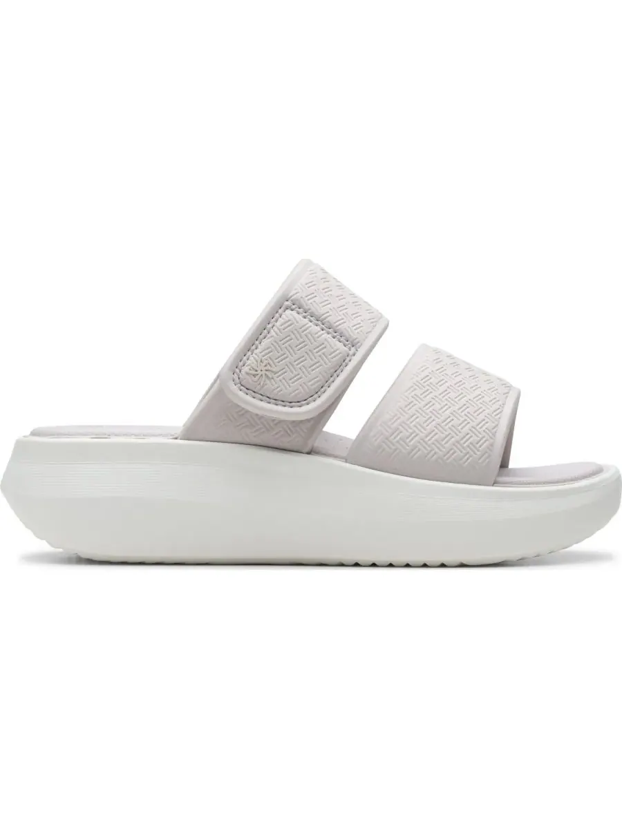 Сандалии женские Clarks Solevana Star с круглым носком, на танкетке — изображение 2 из 6, бледный серый