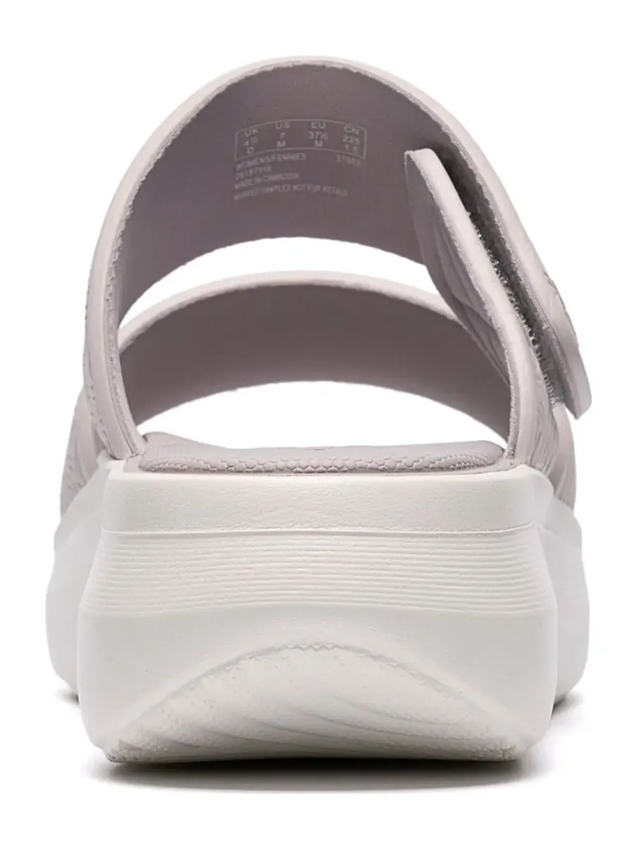 Сандалии женские Clarks Solevana Star с круглым носком, на танкетке — изображение 3 из 6, бледный серый