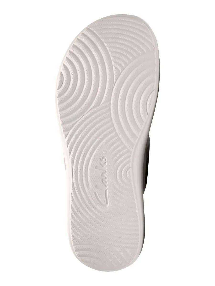 Сандалии женские Clarks Solevana Star с круглым носком, на танкетке — изображение 5 из 6, бледный серый