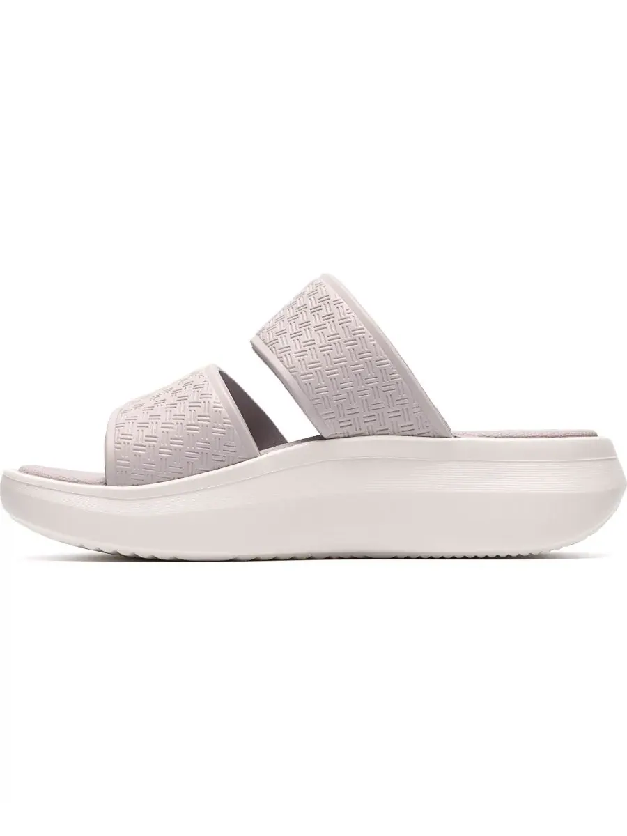 Сандалии женские Clarks Solevana Star с круглым носком, на танкетке — изображение 6 из 6, бледный серый