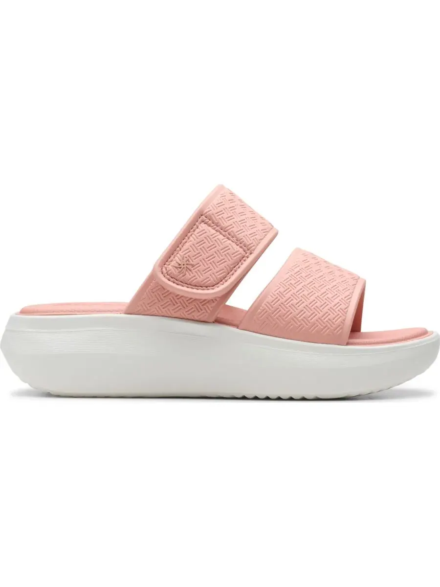 Сандалии женские Clarks Solevana Star, с круглым носком и каблуком-танкеткой — изображение 2 из 6, розовый