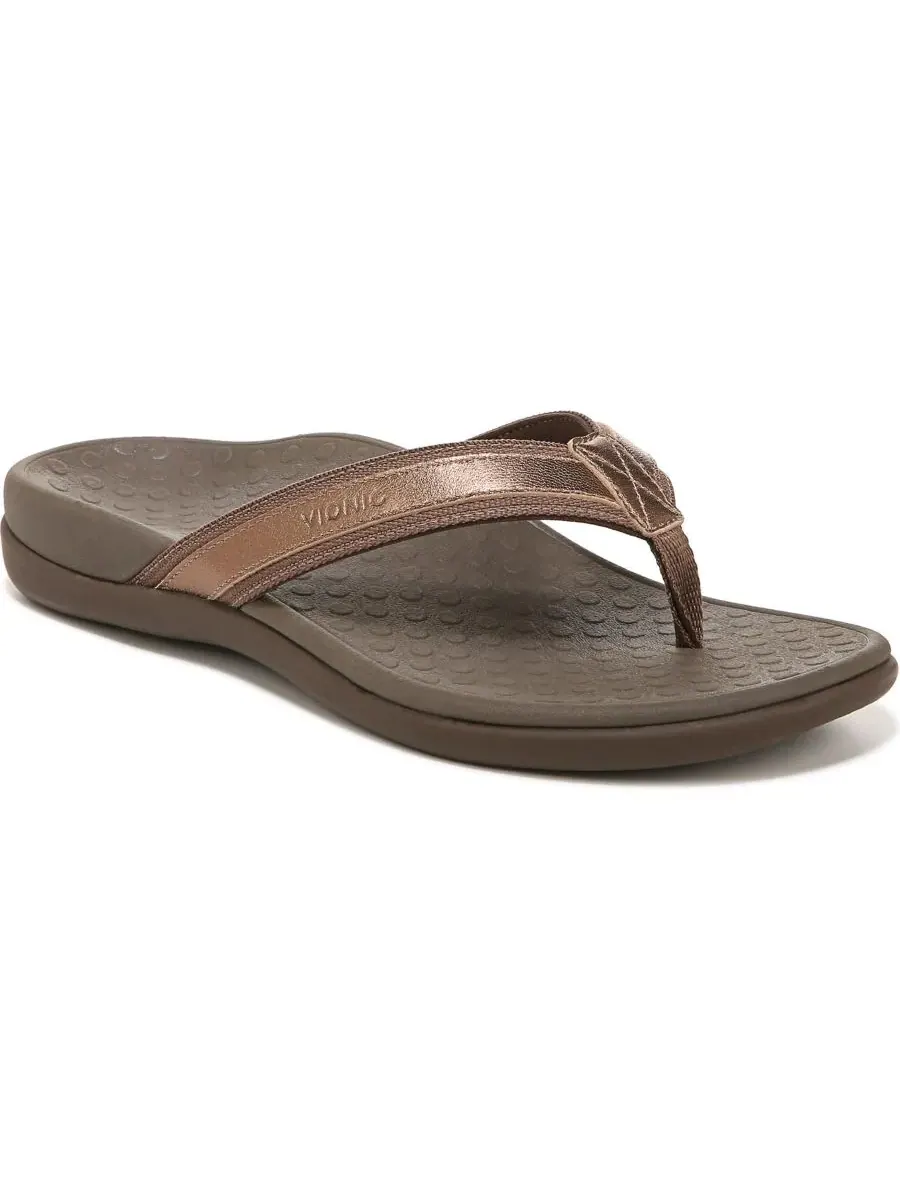 Женские сандалии-вьетнамки Tide Vionic, бронзовый leather — изображение 1 из 3, золотистый