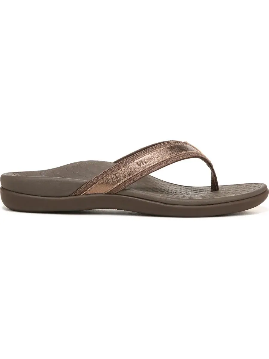 Женские сандалии-вьетнамки Tide Vionic, бронзовый leather — изображение 2 из 3, золотистый