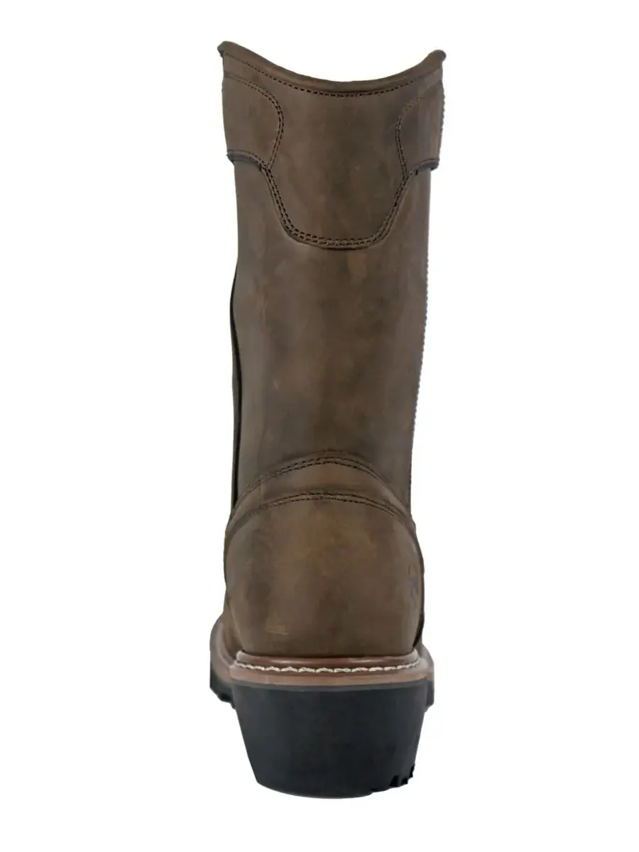 Мужские рабочие ботинки Buford Logger Pull On с композитным носком Hoss Boot Company — изображение 4 из 6, коричневый