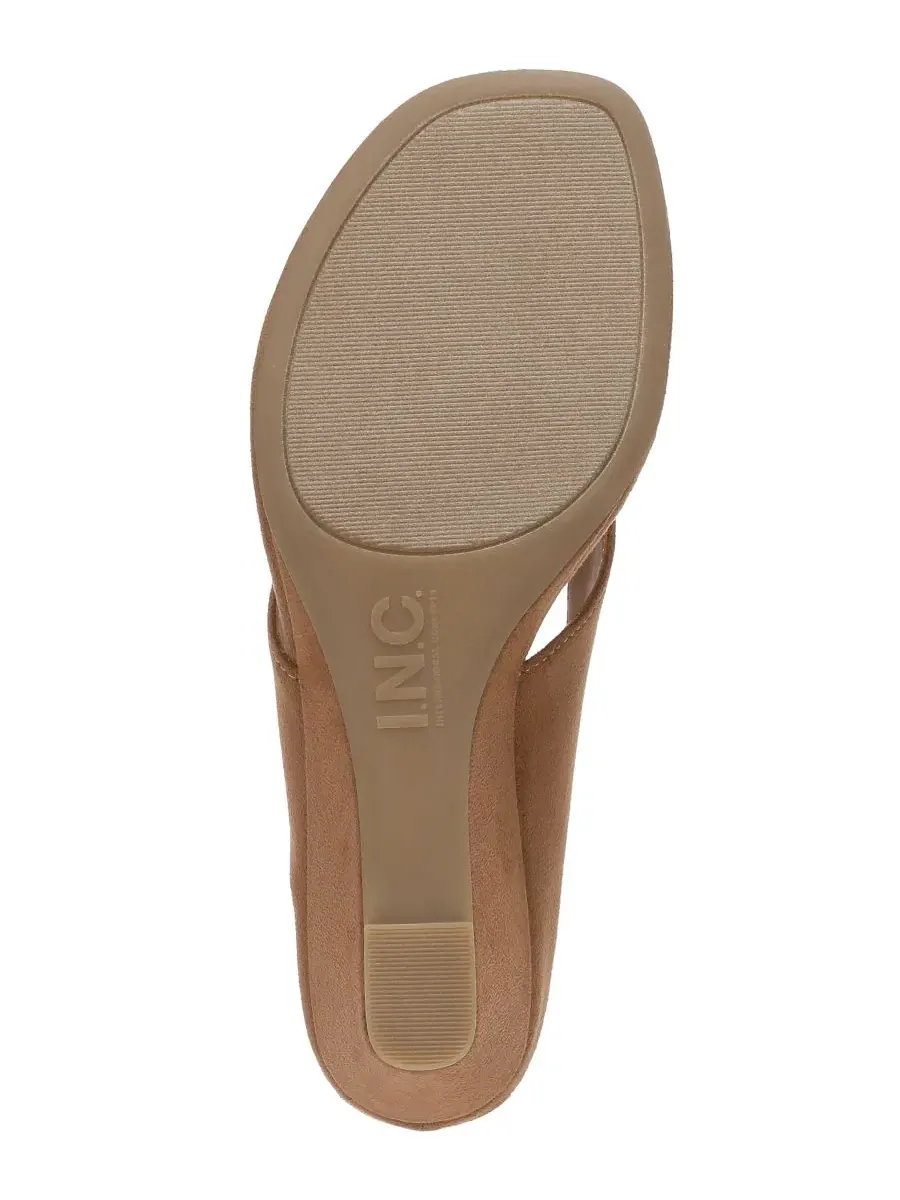 Женские сандалии на танкетке Carliee Thong Wedge Sandals I.N.C. International Concepts — изображение 5 из 6, коричневый