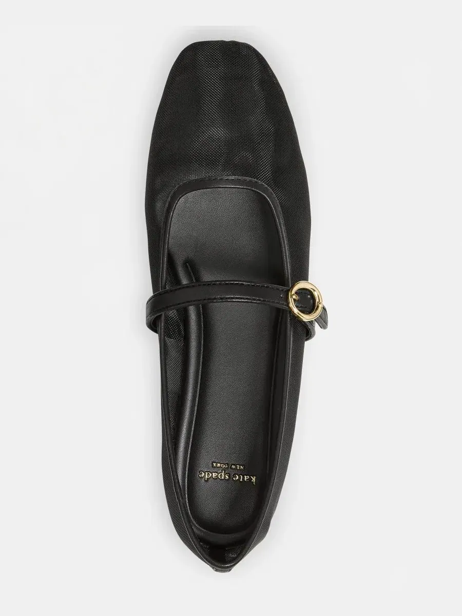 Женские балетки Halo Mary Jane с круглым носком Kate Spade New York — изображение 4 из 5, черный