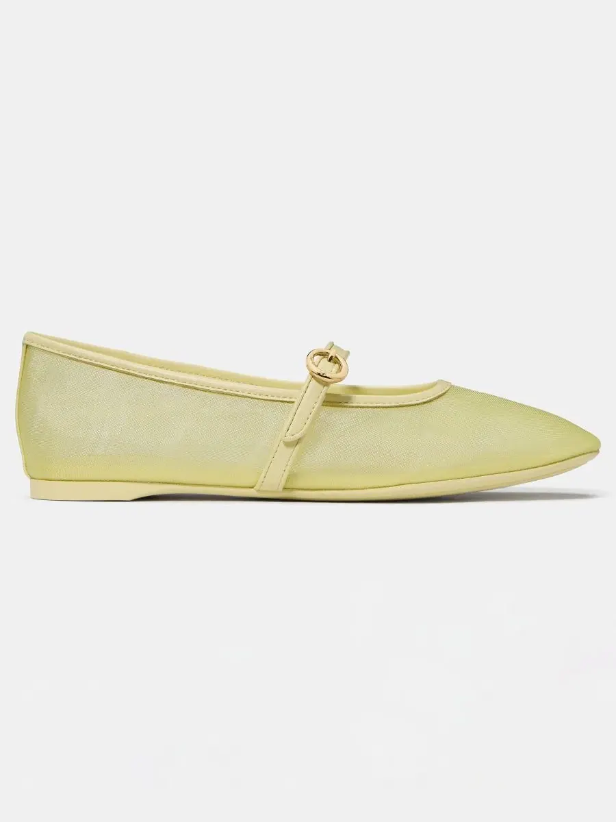 Женские балетки Halo Mary Jane с круглым носком Kate Spade New York — изображение 2 из 5, лимонный