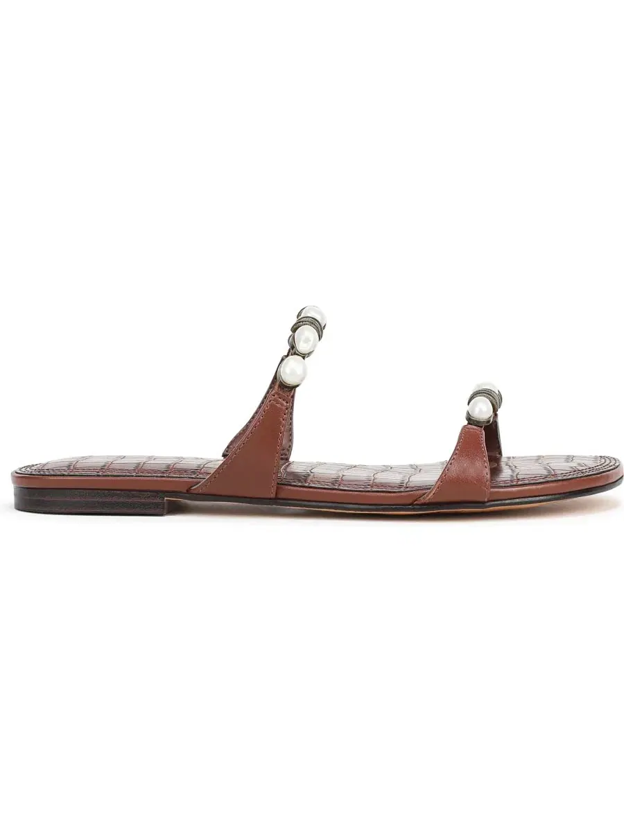 Женские сандалии-шлепанцы Cian Sam Edelman — изображение 2 из 5, обожженно-коричневый