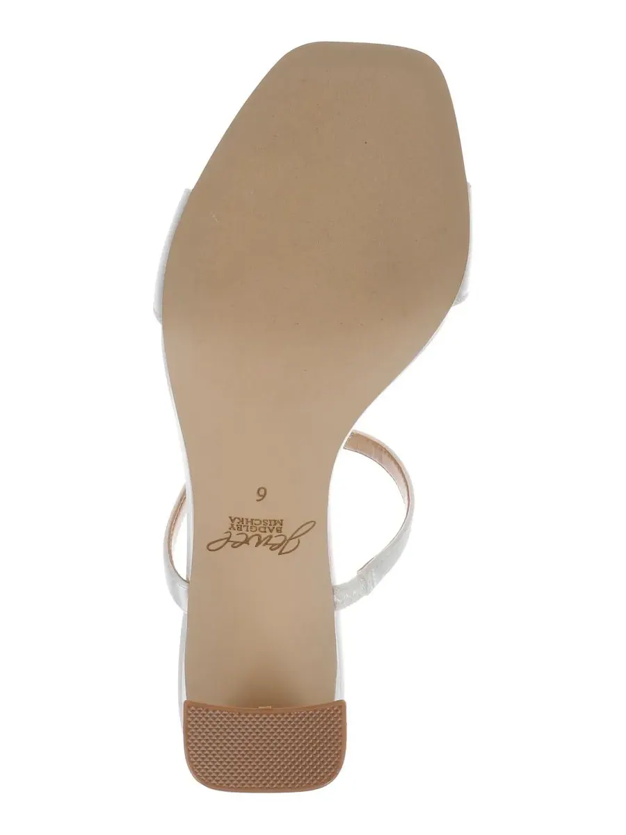 Женские сандалии-шлепанцы Pacifica Slip-On Dress Slide Sandals Jewel Badgley Mischka, айвори satin — изображение 5 из 5