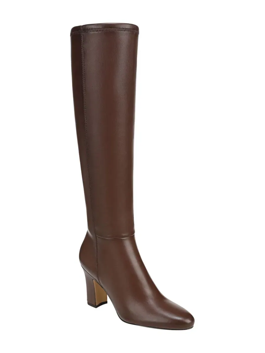 Ботинки на каблуке Flexa Joicy Wide Calf Round Toe Zip Tall Boots Franco Sarto — изображение 1 из 4, коричневый