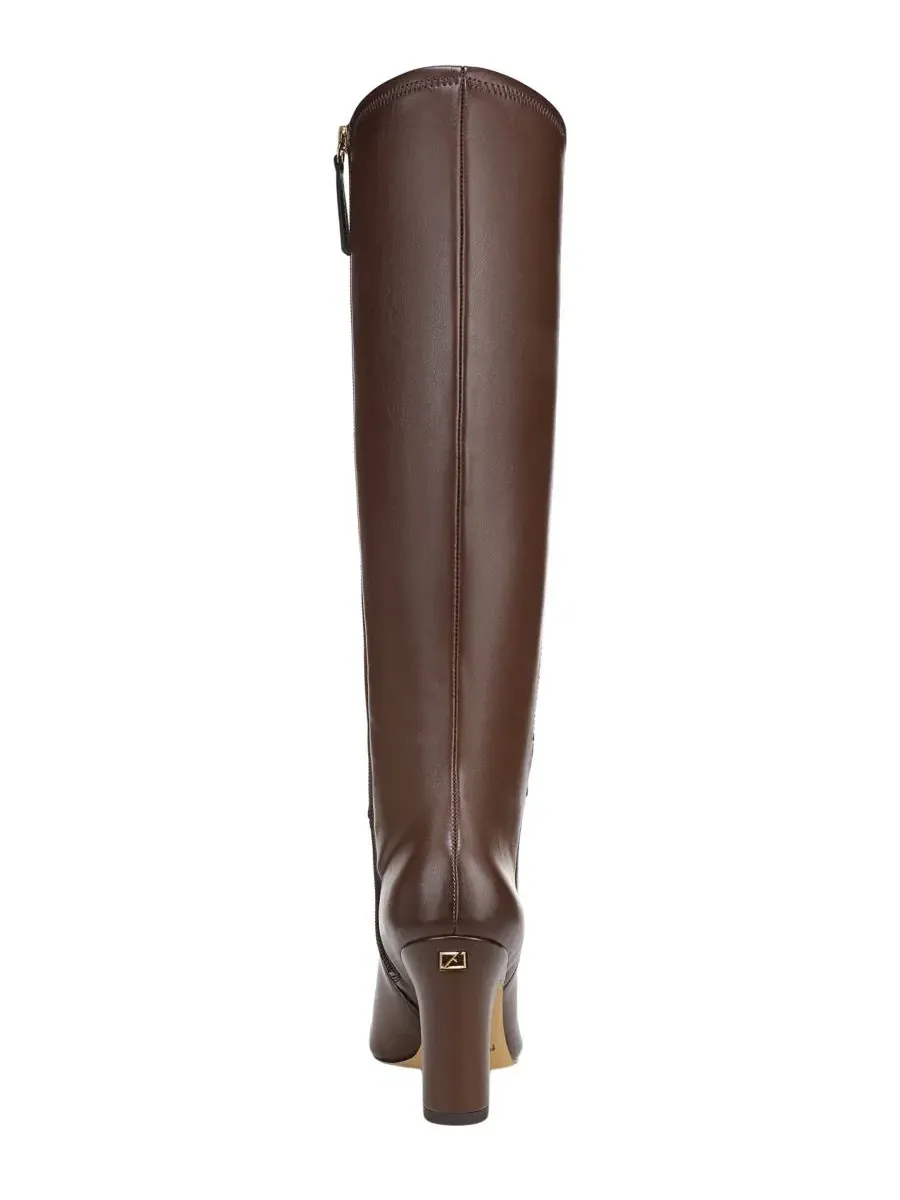 Ботинки на каблуке Flexa Joicy Wide Calf Round Toe Zip Tall Boots Franco Sarto — изображение 3 из 4, коричневый