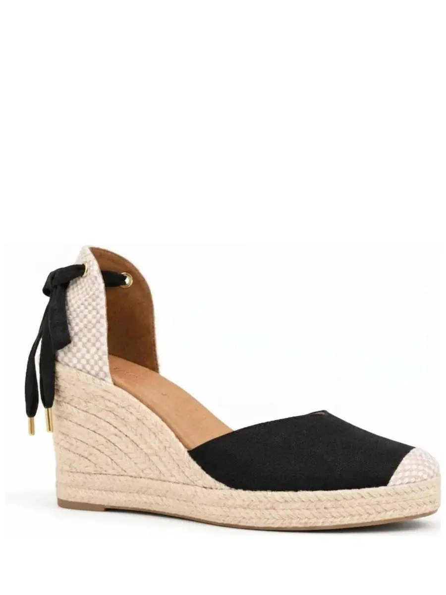 Женские эспадрильи-клинья Jimena High Laces Wedge Menina Step — черный