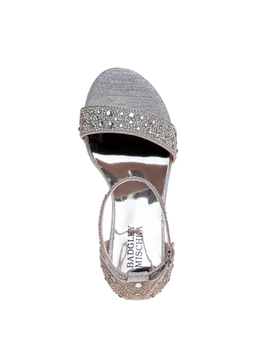 Туфли-лодочки на низком каблуке с пряжкой Badgley Mischka — изображение 5 из 5, серебряный