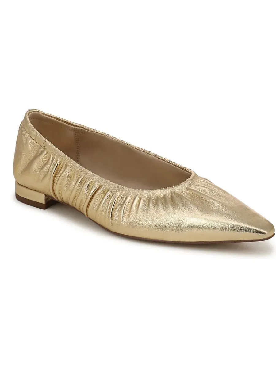 Балетки с острым мысом и драпировкой Essex Sam Edelman