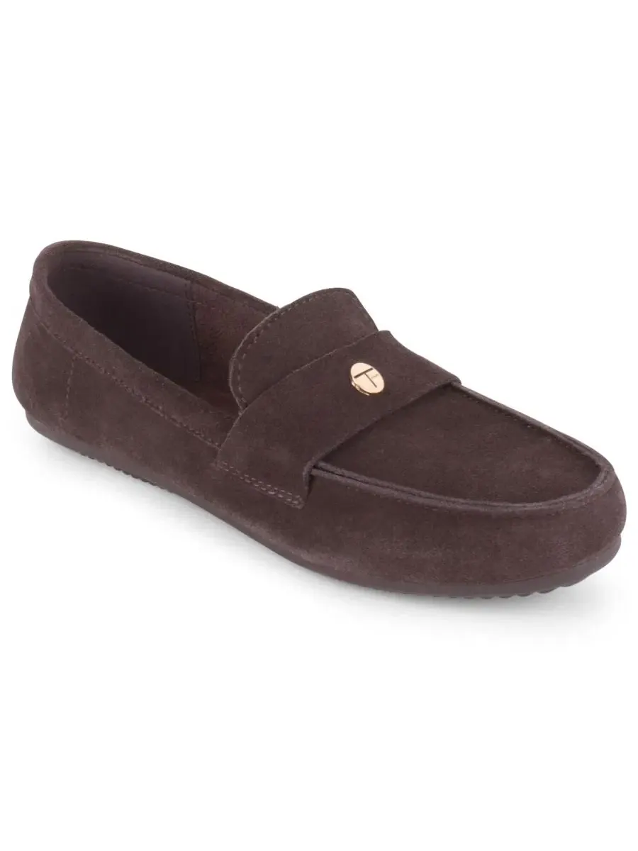 Лоферы Tahari Bendel Suede Slip-On — изображение 1 из 6, коричневый