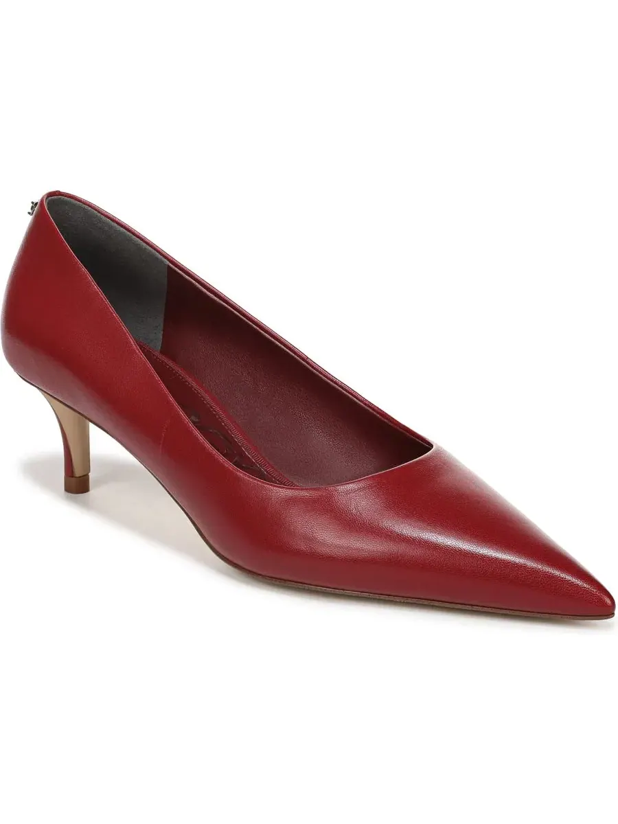 Туфли-лодочки с острым мысом и каблуком-рюмочкой Summer Pointed Toe Pump Sam Edelman — изображение 1 из 5, красный