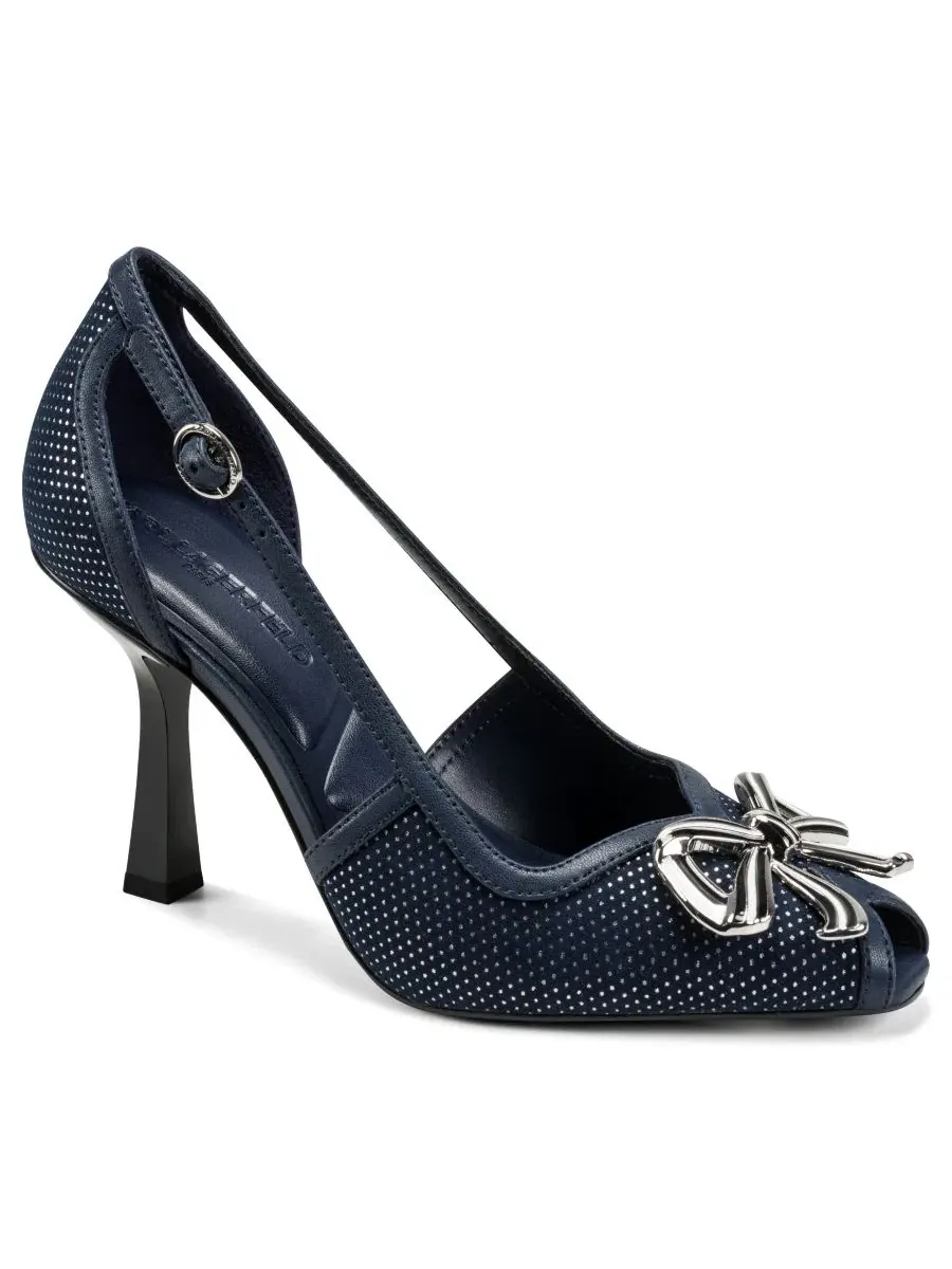Туфли-лодочки Lacey Square Toe Pumps KARL LAGERFELD PARIS — изображение 1 из 5, темно-синий