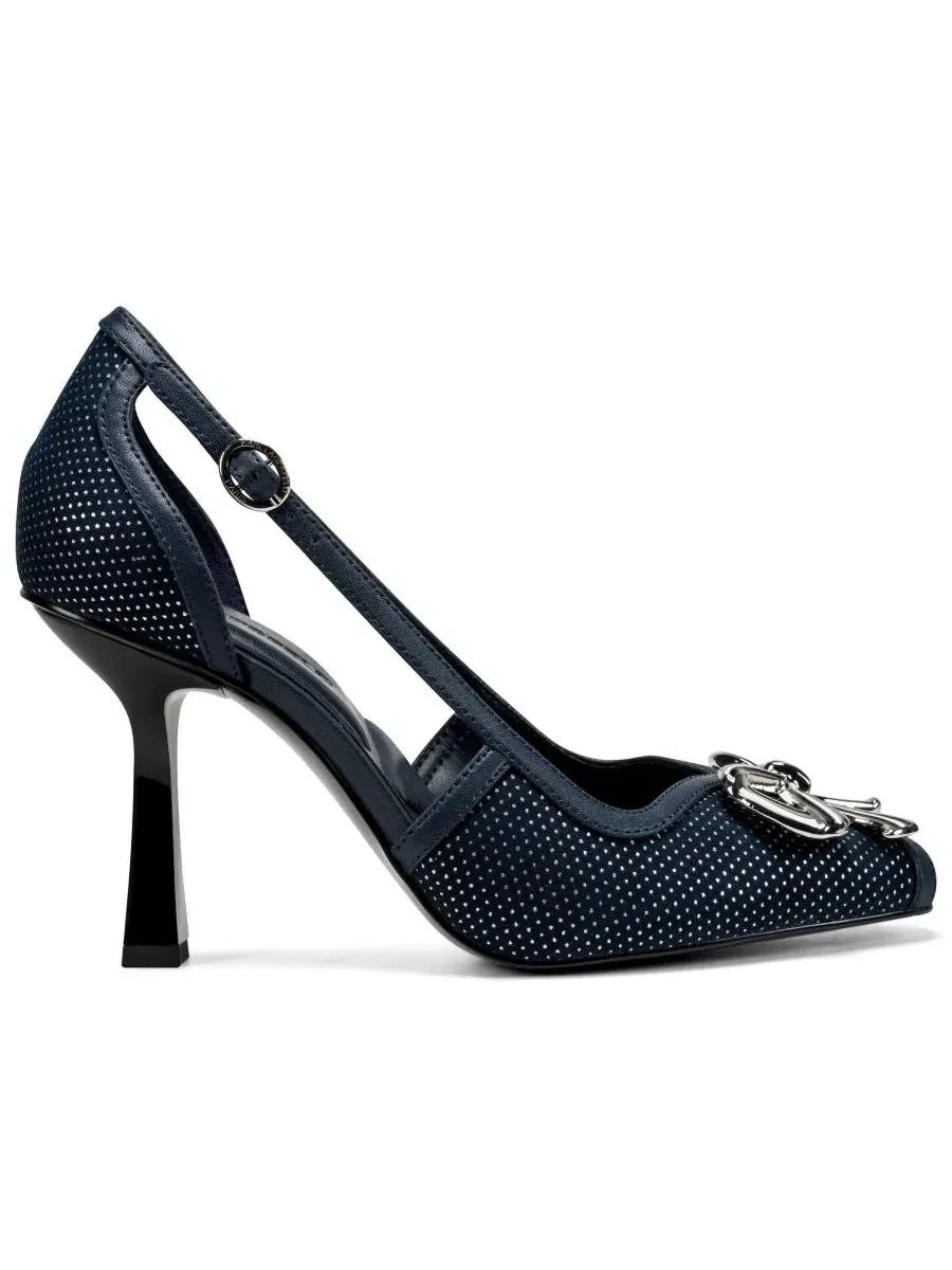 Туфли-лодочки Lacey Square Toe Pumps KARL LAGERFELD PARIS — изображение 2 из 5, темно-синий