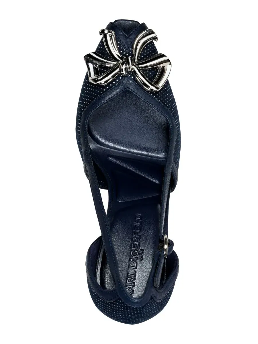 Туфли-лодочки Lacey Square Toe Pumps KARL LAGERFELD PARIS — изображение 4 из 5, темно-синий