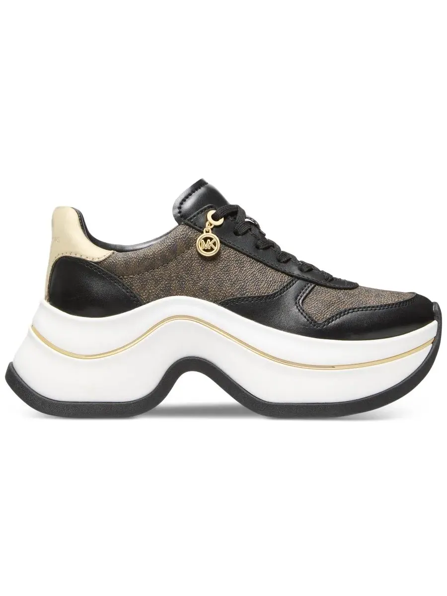 Кроссовки женские Arla Almond Toe Trainer Michael Kors — изображение 2 из 3, коричневый мульти