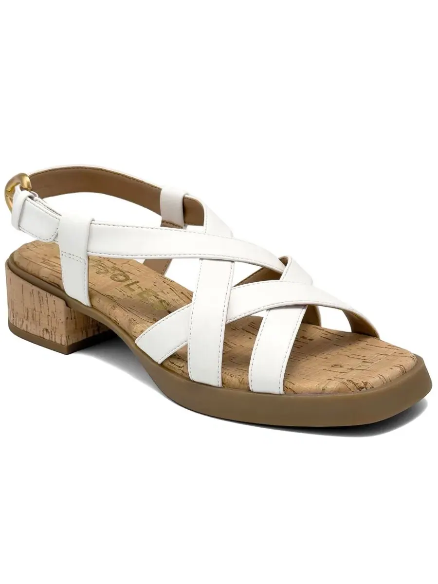 Женские босоножки на низком каблуке Daily Low Heeled Strappy Aerosoles — изображение 1 из 6, яркий белый