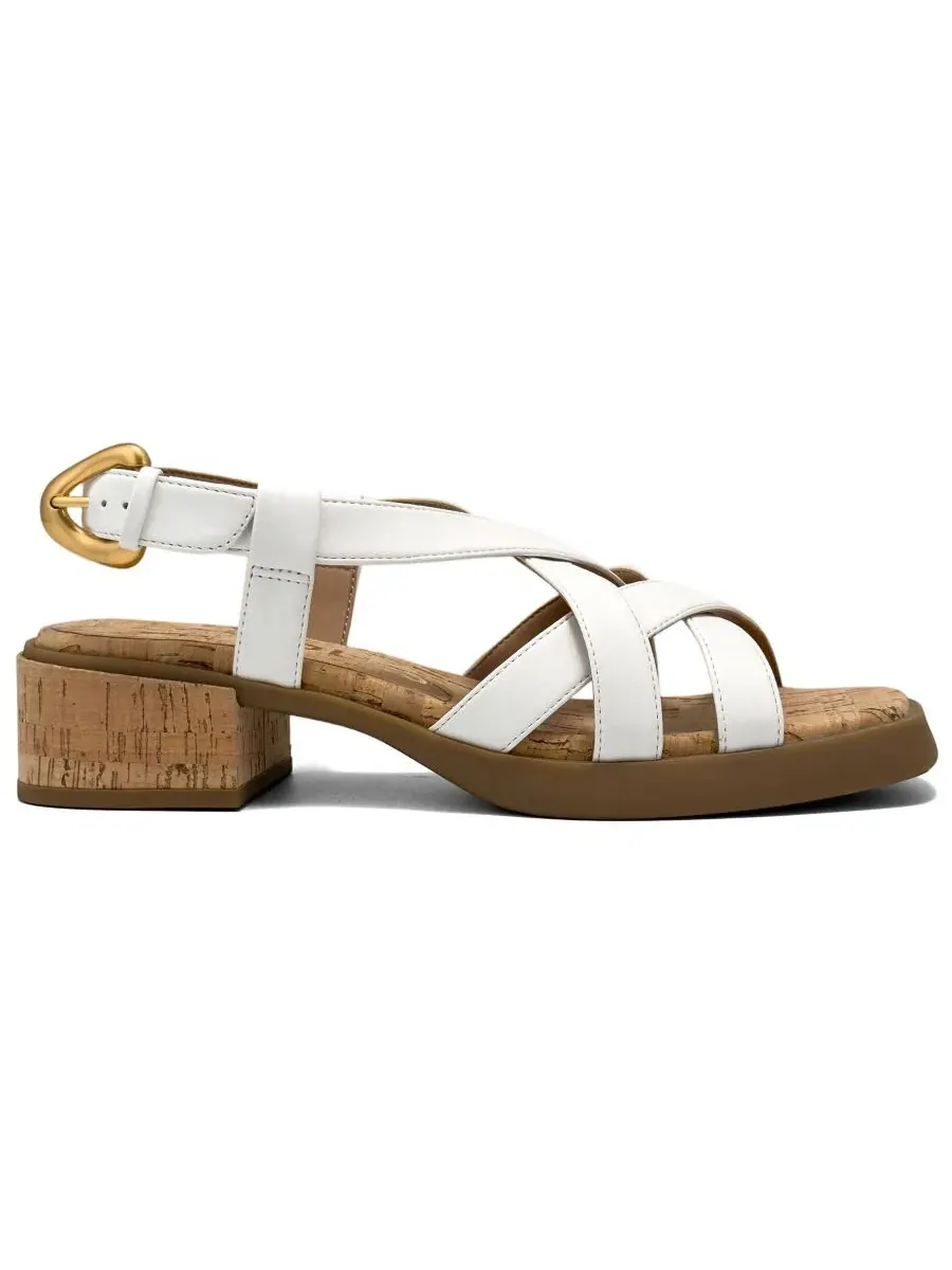 Женские босоножки на низком каблуке Daily Low Heeled Strappy Aerosoles — изображение 2 из 6, яркий белый
