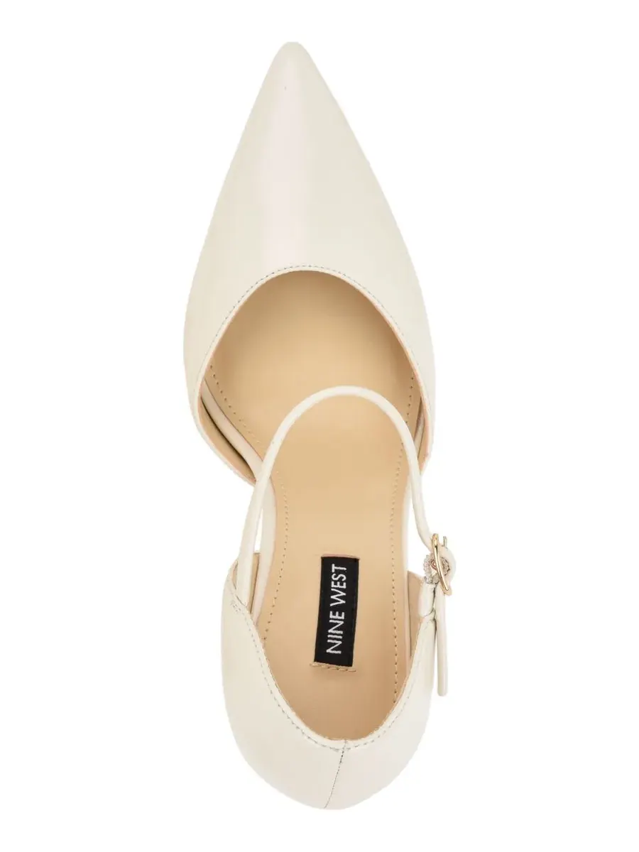 Туфли-лодочки Pariss с ремешком-мери-джейн на каблуке-шпильке Nine West — изображение 4 из 5, кремовый