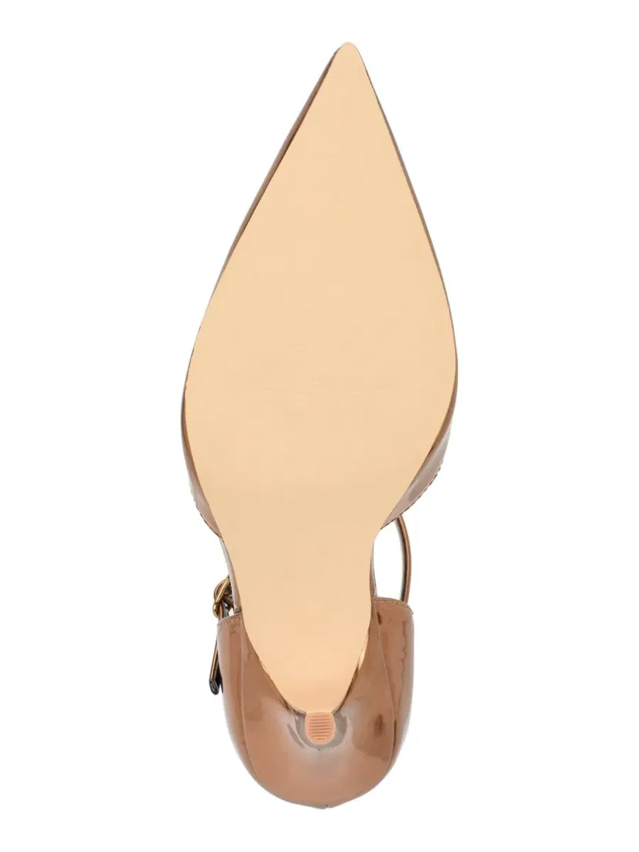 Туфли-лодочки с ремешком-мериджен и каблуком-стилетто, модель Pariss Nine West — изображение 5 из 5, коричневый