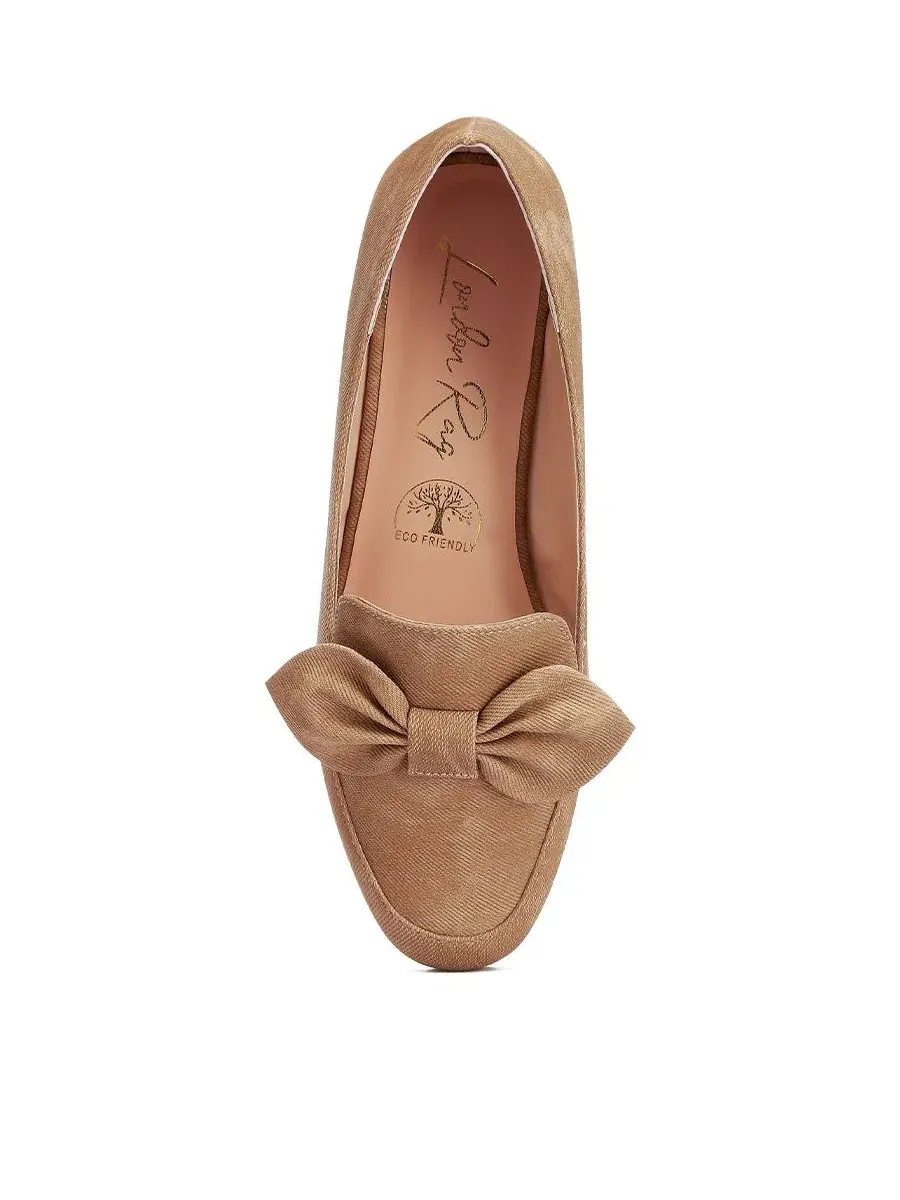 Лоферы с бантом и закрытым мысом Waveney Bow Embellished London Rag — изображение 2 из 6, бежевый/хаки
