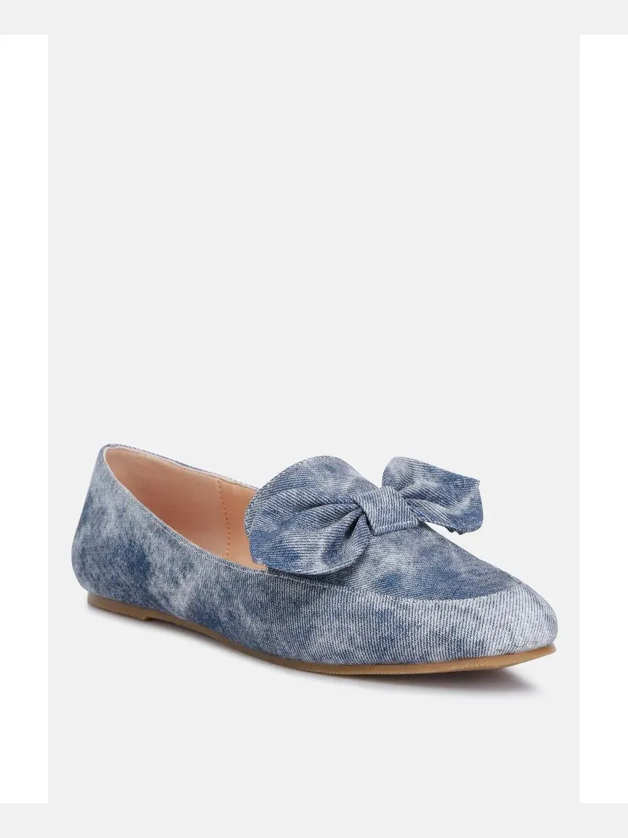 Лоферы с бантом Waveney Bow Embellished London Rag — изображение 1 из 5, синий