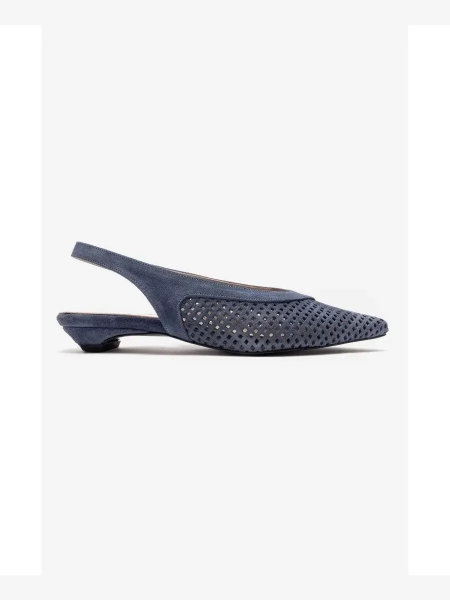 Женские кожаные туфли-лодочки Lieve с открытой пяткой Forever & Always Shoes — изображение 2 из 6, синий