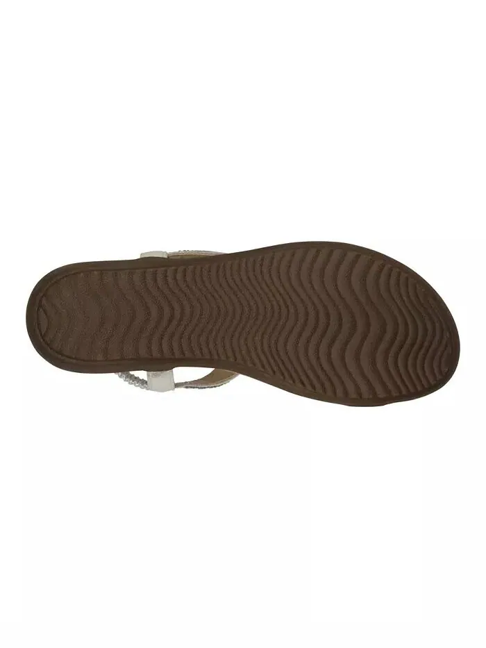 Женские асимметричные сандалии на плоской подошве Reille с украшениями GC Shoes — изображение 5 из 5, серебряный