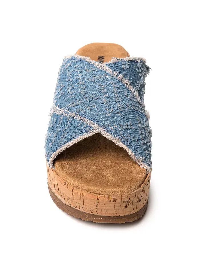 Женские босоножки-котурны Posey Crossband Minnetonka — изображение 2 из 3, синий джинсовый синий