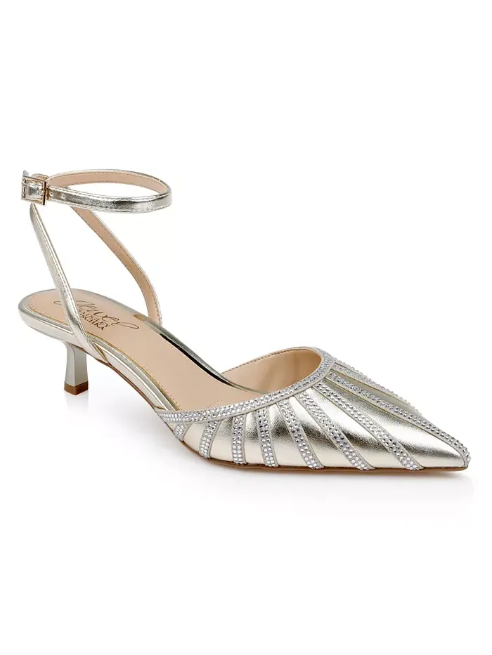 Женские вечерние туфли Fable Jewel Badgley Mischka — золотистый
