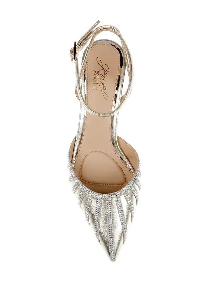 Женские вечерние туфли Fable Jewel Badgley Mischka — изображение 4 из 5, золотистый металлик