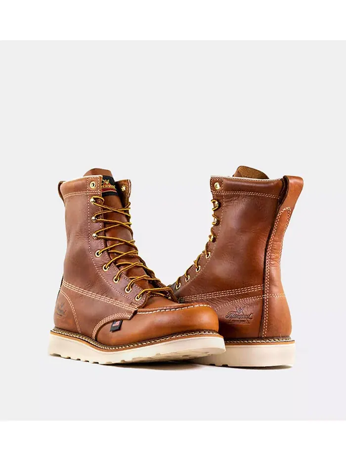 Мужские рабочие ботинки Thorogood American Heritage 8" Tobacco Moc Toe — изображение 2 из 5, коричневый