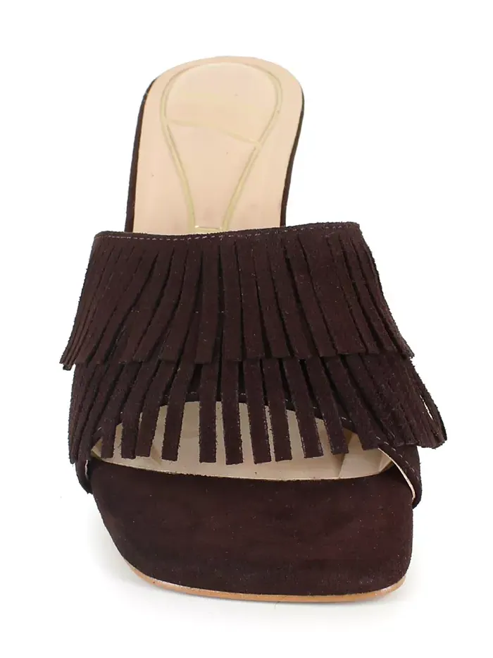 Женские сандалии-слипоны Darby Fringe Kenneth Cole New York — изображение 6 из 7, шоколад
