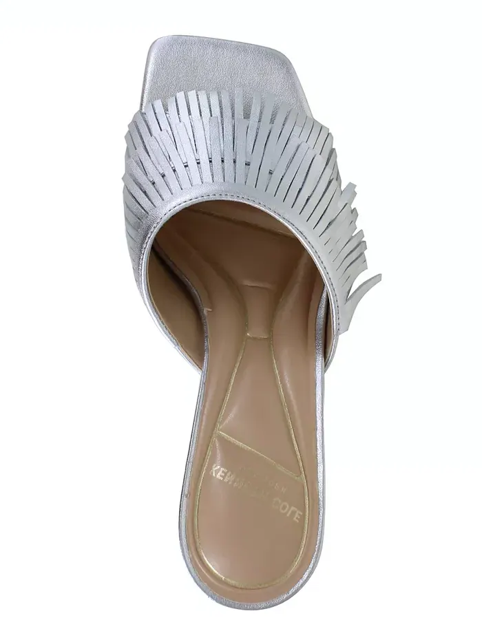 Женские сандалии-слипоны Darby Fringe Kenneth Cole New York — изображение 4 из 7, серебряный