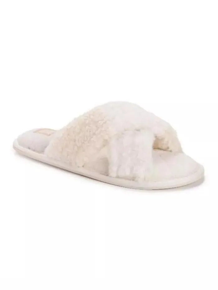 Женские тапочки Perley Criss Cross MUK LUKS — изображение 1 из 7, белый