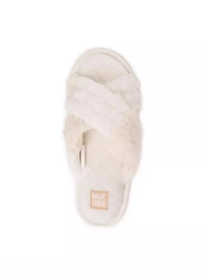 Женские тапочки Perley Criss Cross MUK LUKS — изображение 3 из 7, белый